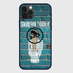 Чехол для iPhone 12 Pro Skibidi toilet Graffiti, цвет: 3D-черный