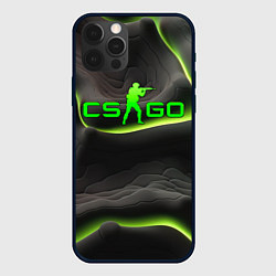 Чехол для iPhone 12 Pro CSGO green black logo, цвет: 3D-черный