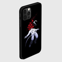 Чехол для iPhone 12 Pro Скафандр и розы, цвет: 3D-черный — фото 2