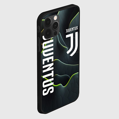 Чехол iPhone 12 Pro Juventus dark green logo / 3D-Черный – фото 2