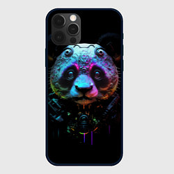 Чехол для iPhone 12 Pro Панда в стиле киберпанк, цвет: 3D-черный