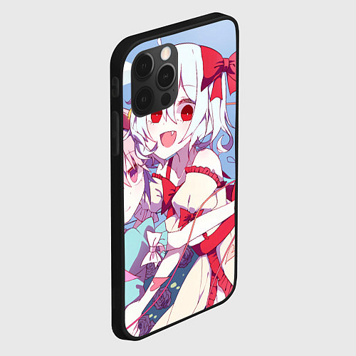 Чехол iPhone 12 Pro Touhou Project Ремилия Скарлет и Сатори Комейдзи / 3D-Черный – фото 2