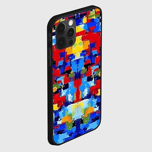 Чехол iPhone 12 Pro Colorful abstraction - vogue - paint / 3D-Черный – фото 2