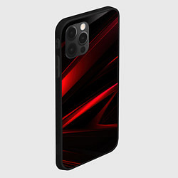 Чехол для iPhone 12 Pro Black and red, цвет: 3D-черный — фото 2