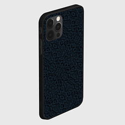 Чехол для iPhone 12 Pro Чёрно-синий паттерн, цвет: 3D-черный — фото 2