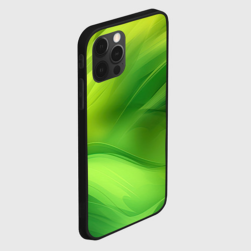 Чехол iPhone 12 Pro Green lighting background / 3D-Черный – фото 2