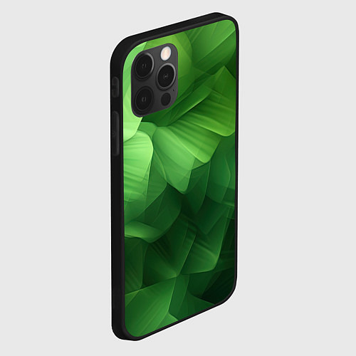 Чехол iPhone 12 Pro Green lighting background / 3D-Черный – фото 2