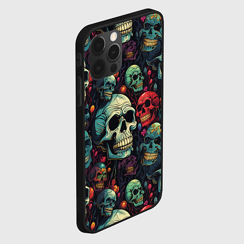 Чехол iPhone 12 Pro Милый skull / 3D-Черный – фото 2