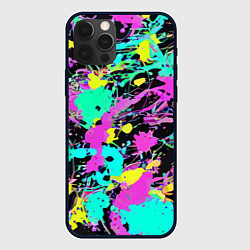 Чехол для iPhone 12 Pro Красочная композиция - мода, цвет: 3D-черный