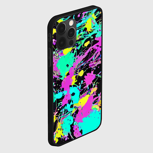 Чехол iPhone 12 Pro Красочная композиция - мода / 3D-Черный – фото 2