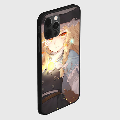 Чехол iPhone 12 Pro Touhou Project Marisa Kirisame / 3D-Черный – фото 2