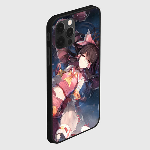 Чехол iPhone 12 Pro Touhou Project Рейму Hakurei / 3D-Черный – фото 2