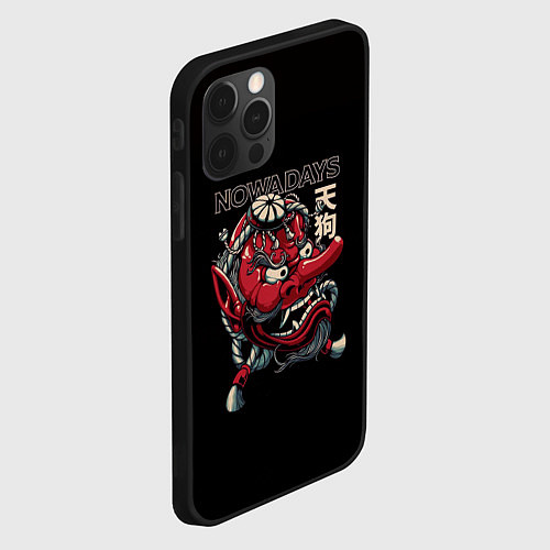 Чехол iPhone 12 Pro Демон японии / 3D-Черный – фото 2