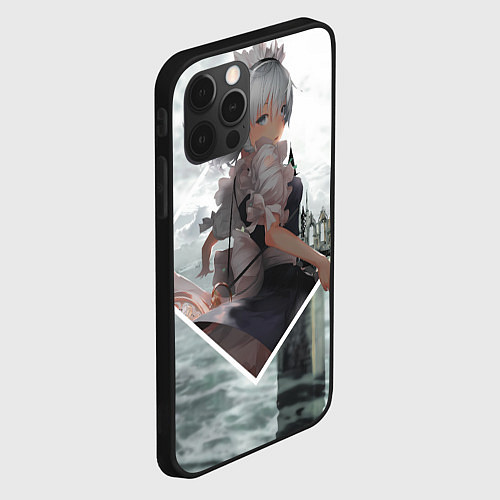 Чехол iPhone 12 Pro Touhou Project Sakuya Izayoi / 3D-Черный – фото 2