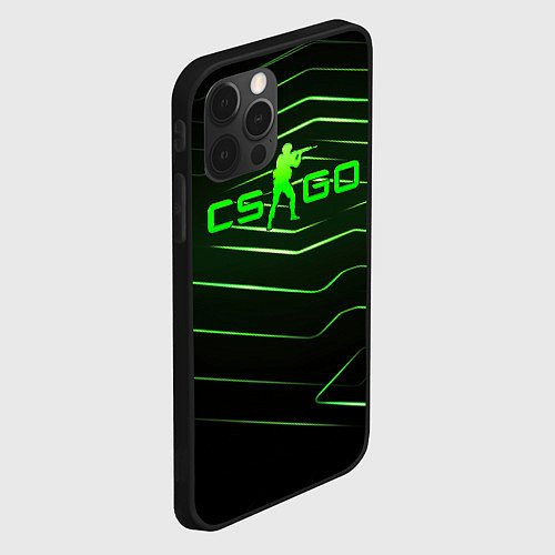 Чехол iPhone 12 Pro CS GO dark green / 3D-Черный – фото 2