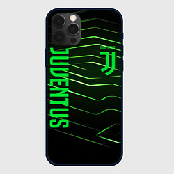 Чехол для iPhone 12 Pro Juventus 2 green logo, цвет: 3D-черный