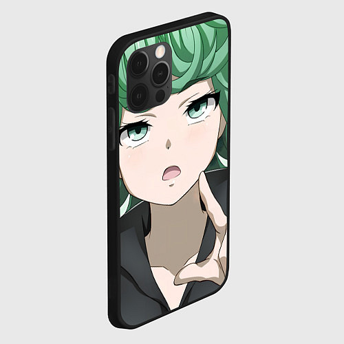 Чехол iPhone 12 Pro One Punch Man Тацумаки / 3D-Черный – фото 2