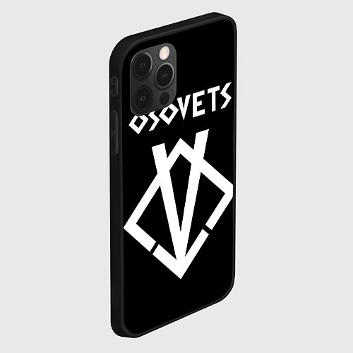 Чехол iPhone 12 Pro Osovets metal band / 3D-Черный – фото 2