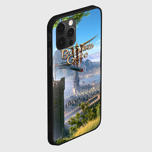 Чехол iPhone 12 Pro Врата Балдура - Baldurs Gate 3 / 3D-Черный – фото 2