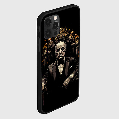 Чехол iPhone 12 Pro Дон Вито Корлеоне крестный отец / 3D-Черный – фото 2