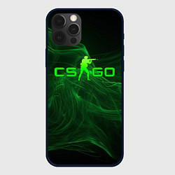 Чехол для iPhone 12 Pro CSGO green lines, цвет: 3D-черный