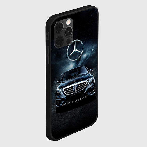 Чехол iPhone 12 Pro Mercedes Benz black / 3D-Черный – фото 2