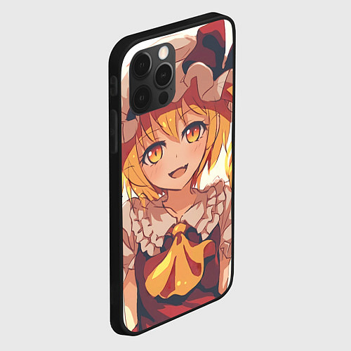 Чехол iPhone 12 Pro Touhou Project Flandre Scarlet Smile / 3D-Черный – фото 2