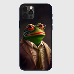 Чехол для iPhone 12 Pro Лягушка Пепе в костюме, цвет: 3D-черный