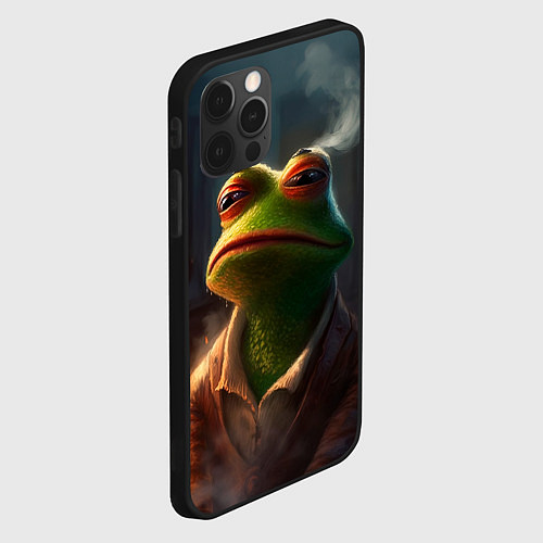 Чехол iPhone 12 Pro Frog Pepe / 3D-Черный – фото 2