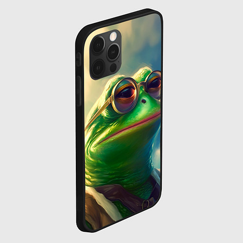 Чехол iPhone 12 Pro Лягушка Пепе / 3D-Черный – фото 2