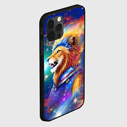 Чехол для iPhone 12 Pro Космический лев - неоновое свечение, цвет: 3D-черный — фото 2