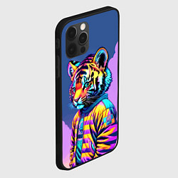 Чехол для iPhone 12 Pro Cool tiger cub - pop art, цвет: 3D-черный — фото 2