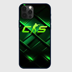 Чехол для iPhone 12 Pro CS2 green background, цвет: 3D-черный