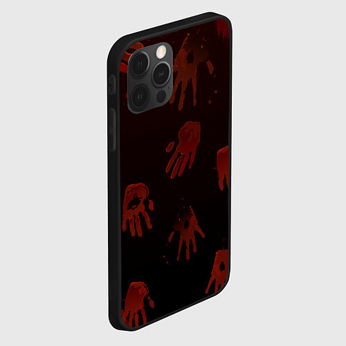 Чехол iPhone 12 Pro Кровавые ладони / 3D-Черный – фото 2
