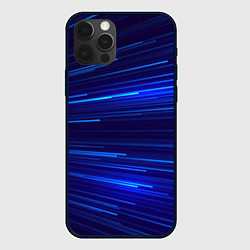Чехол для iPhone 12 Pro Яркие неоновые полосы - минимализм, цвет: 3D-черный