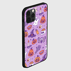 Чехол для iPhone 12 Pro Halloween pattern арт, цвет: 3D-черный — фото 2