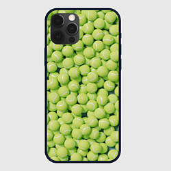 Чехол для iPhone 12 Pro Узор из теннисных мячей, цвет: 3D-черный