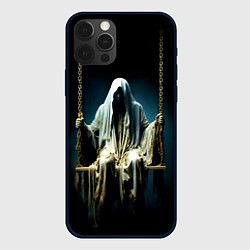 Чехол для iPhone 12 Pro Призрак на качелях, цвет: 3D-черный