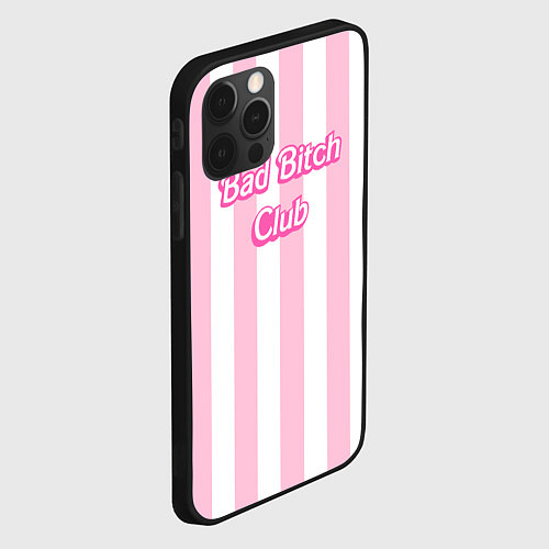 Чехол iPhone 12 Pro Bad Bitch Club - barbie style / 3D-Черный – фото 2