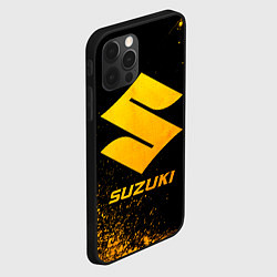 Чехол для iPhone 12 Pro Suzuki - gold gradient, цвет: 3D-черный — фото 2