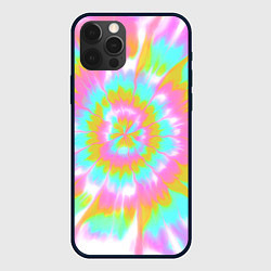 Чехол для iPhone 12 Pro Tie-Dye кислотный в стиле барби, цвет: 3D-черный