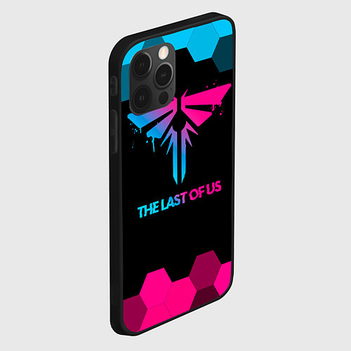 Чехол iPhone 12 Pro The Last Of Us - neon gradient / 3D-Черный – фото 2