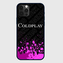 Чехол для iPhone 12 Pro Coldplay rock legends: символ сверху, цвет: 3D-черный