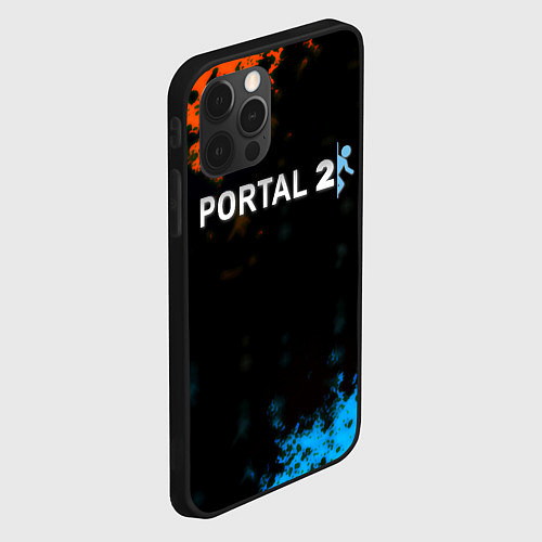 Чехол iPhone 12 Pro Portal game / 3D-Черный – фото 2