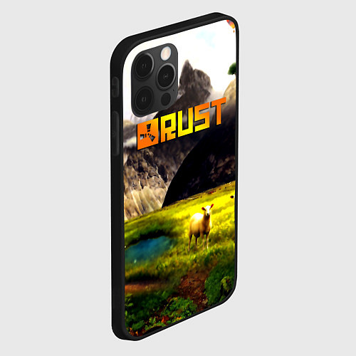 Чехол iPhone 12 Pro Rust poster game / 3D-Черный – фото 2