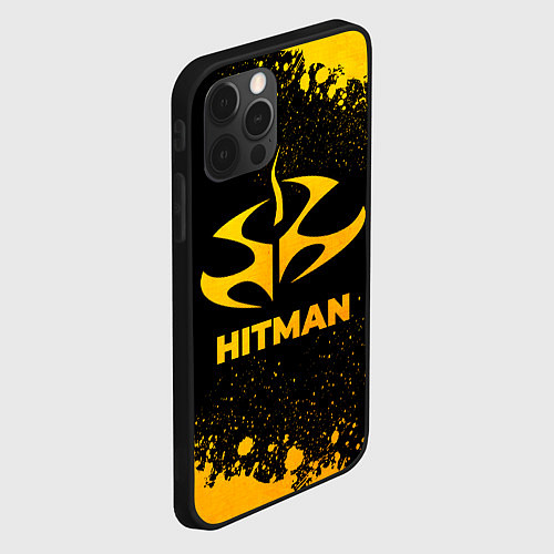 Чехол iPhone 12 Pro Hitman - gold gradient / 3D-Черный – фото 2