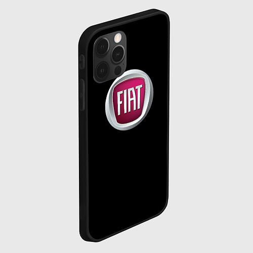 Чехол iPhone 12 Pro Fiat sport pro / 3D-Черный – фото 2