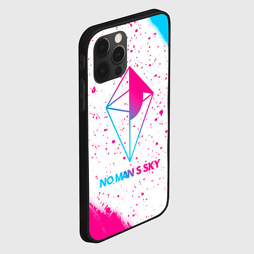 Чехол iPhone 12 Pro No Mans Sky neon gradient style / 3D-Черный – фото 2