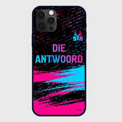 Чехол для iPhone 12 Pro Die Antwoord - neon gradient: символ сверху, цвет: 3D-черный