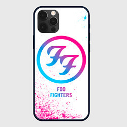 Чехол для iPhone 12 Pro Foo Fighters neon gradient style, цвет: 3D-черный